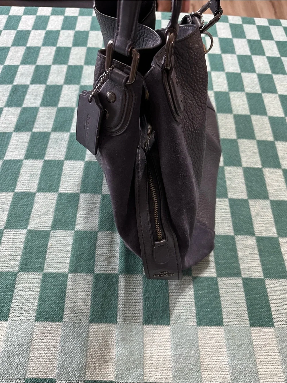 Coach Mixed Leather Edie 42 Shoulder Bag